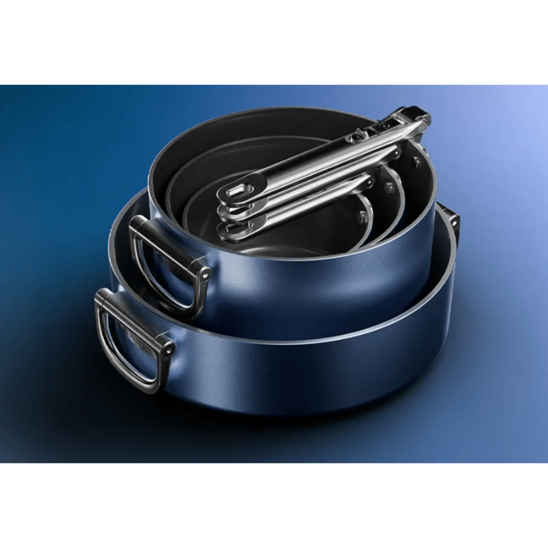 Joseph Joseph Space Folding Handle Ceramic Non-Stick Saucepan & Lid 15cm Midnight Blue