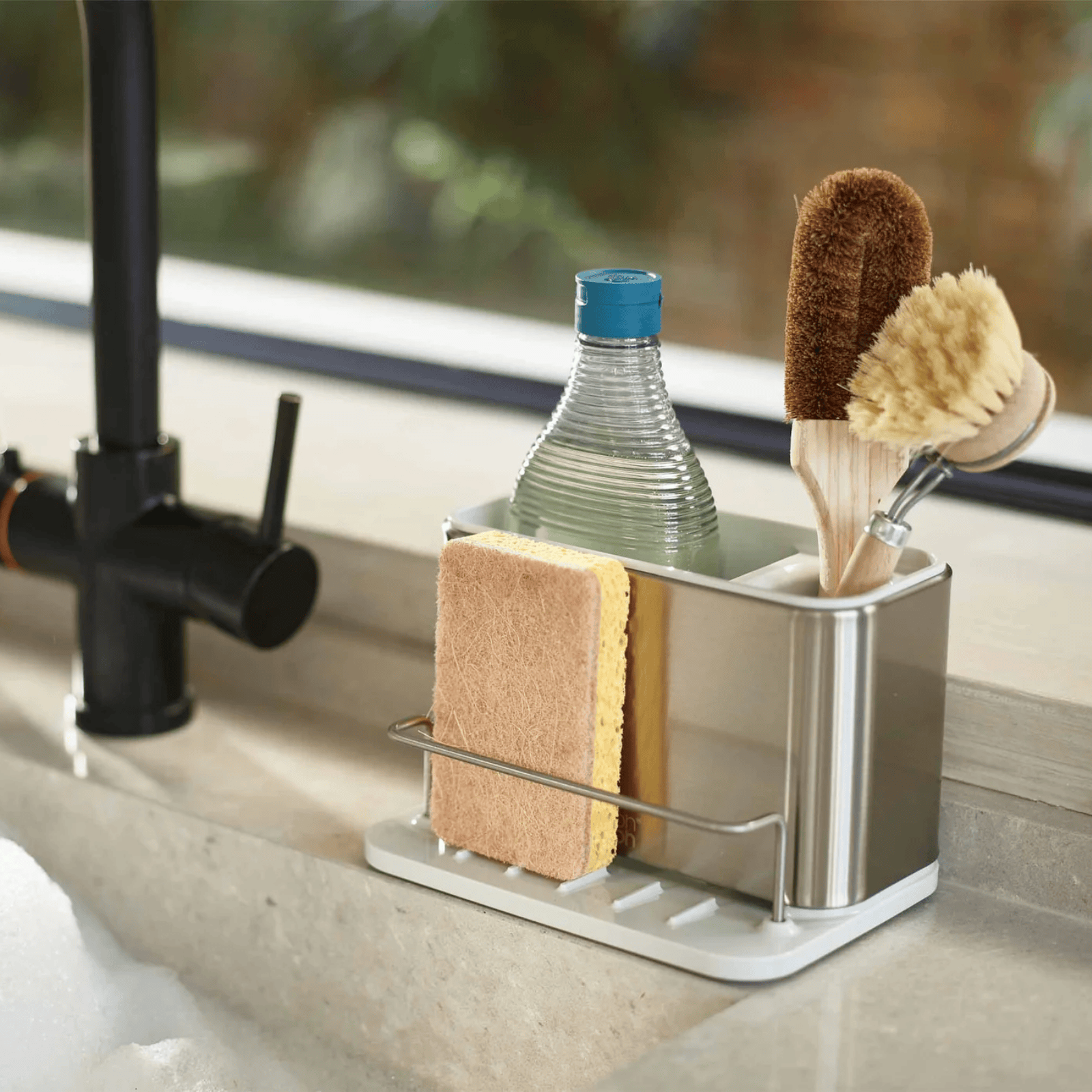 Joseph Joseph Surface Stainless-Steel Sink Tidy Stone