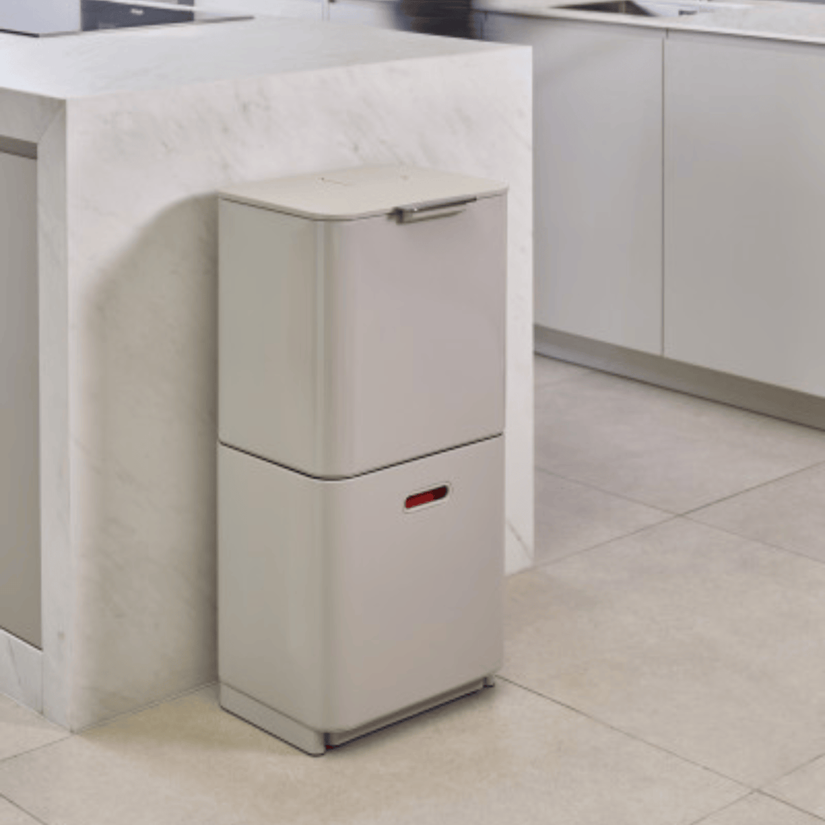 Joseph Joseph Totem Compact Waste & Recycling Bin 60L Stone