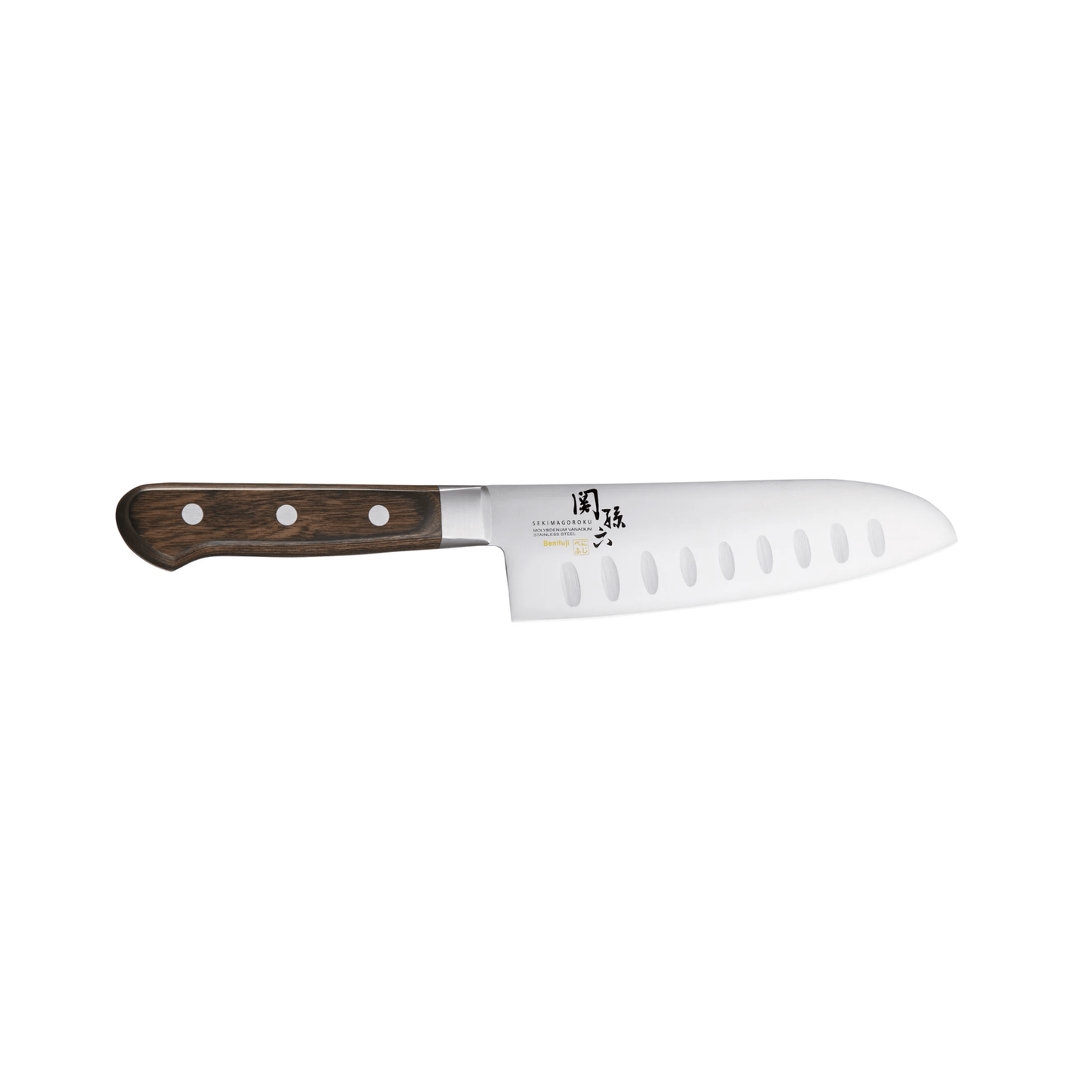 Kai Seki Magoroku Benifuji Granton Santoku Knife 16.5cm