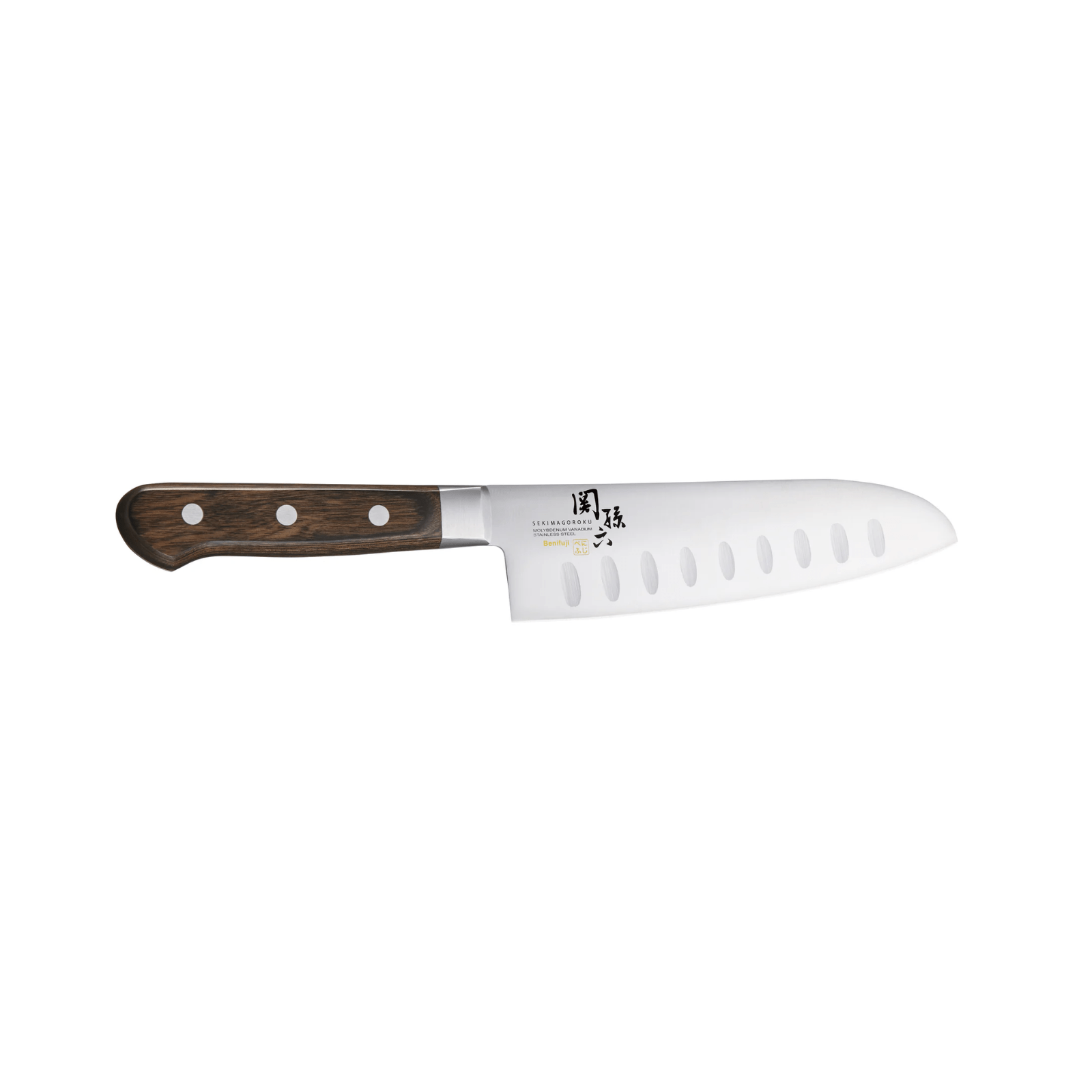 Kai Seki Magoroku Benifuji Granton Santoku Knife 16.5cm