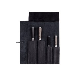 Kai Shun Leather Knife Roll 4-Slot