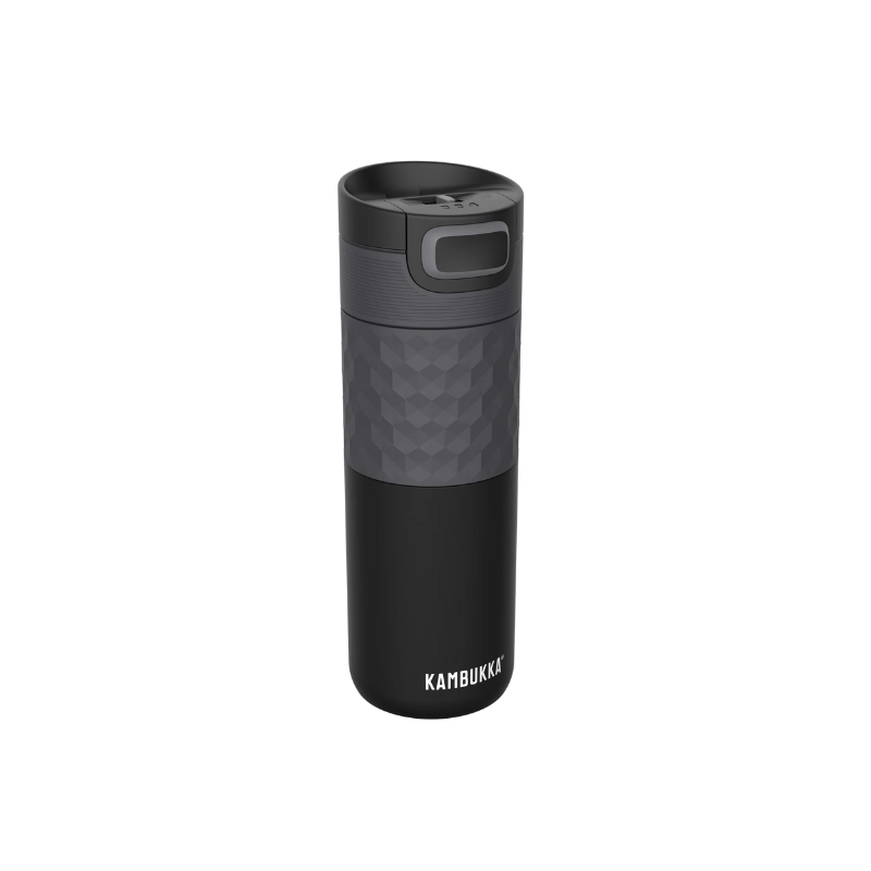 Kambukka Etna Grip Travel Mug 500ml Black Steel