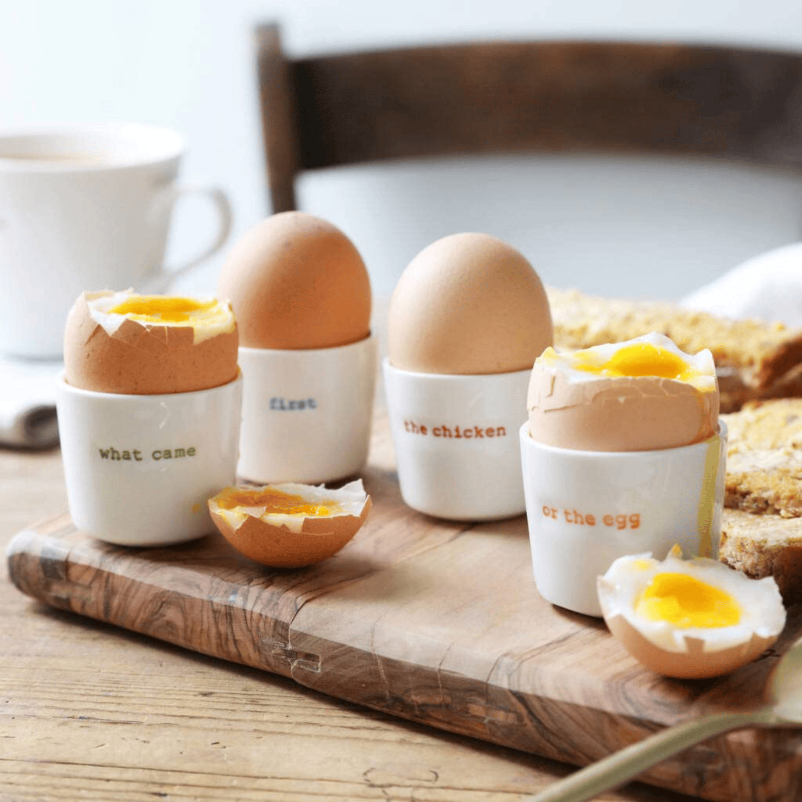 Keith Brymer Jones Egg Cups - what came first the chicken or the egg