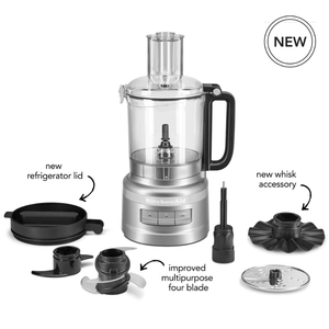 KitchenAid 9 Cup Food Processor Contour Silver