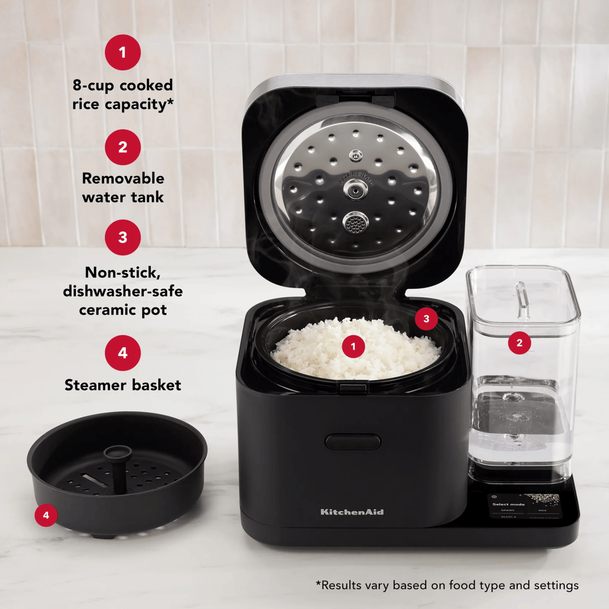 KitchenAid Grain and Rice Cooker Matte Black