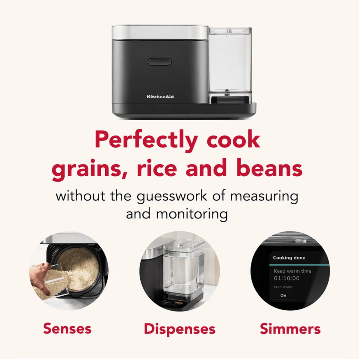 KitchenAid Grain and Rice Cooker Matte Black