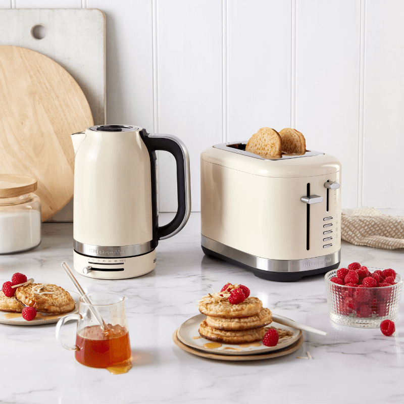 KitchenAid Kettle 1.7L with Variable Temperature Almond Cream The Homestore Auckland