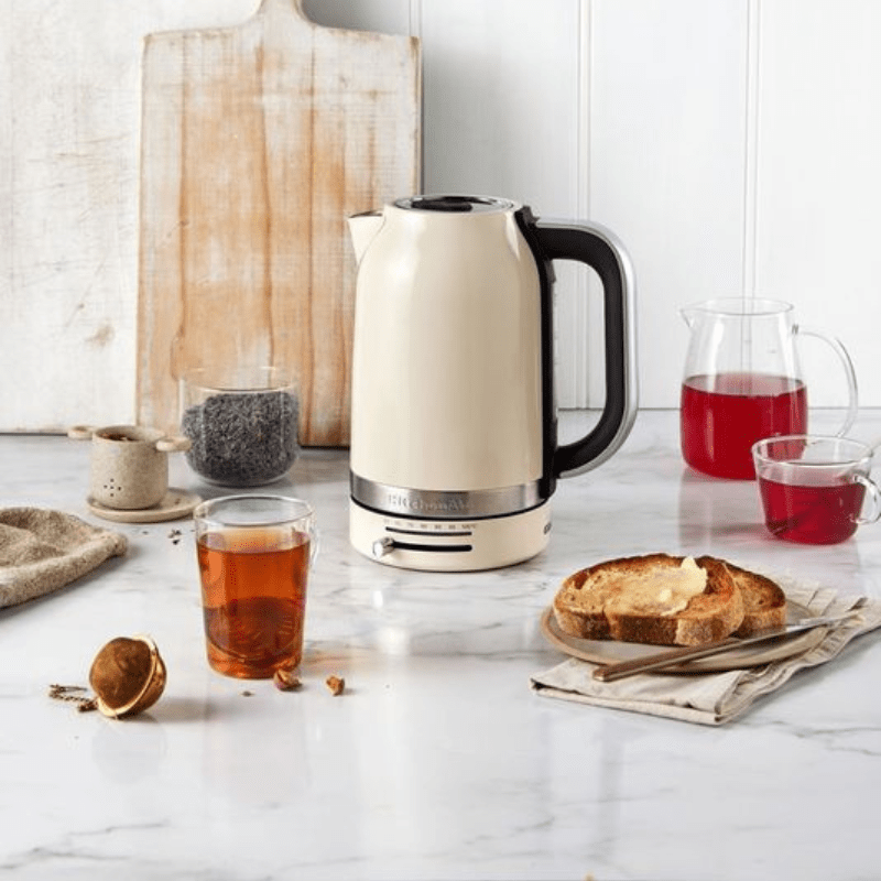 KitchenAid Kettle 1.7L with Variable Temperature Almond Cream The Homestore Auckland