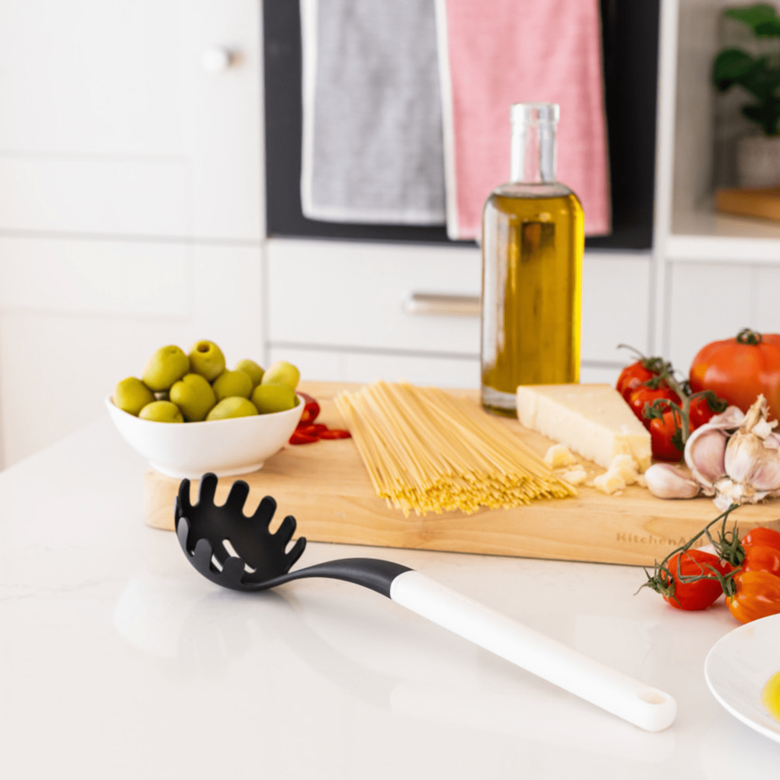 KitchenAid Pasta Server Porcelain White