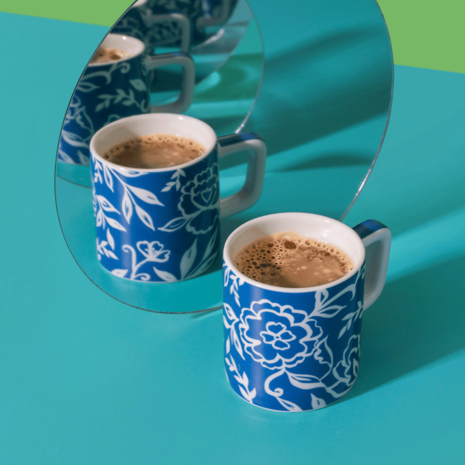 La Cafetiere Espresso Cup 120ml Blue Blu Fiorato