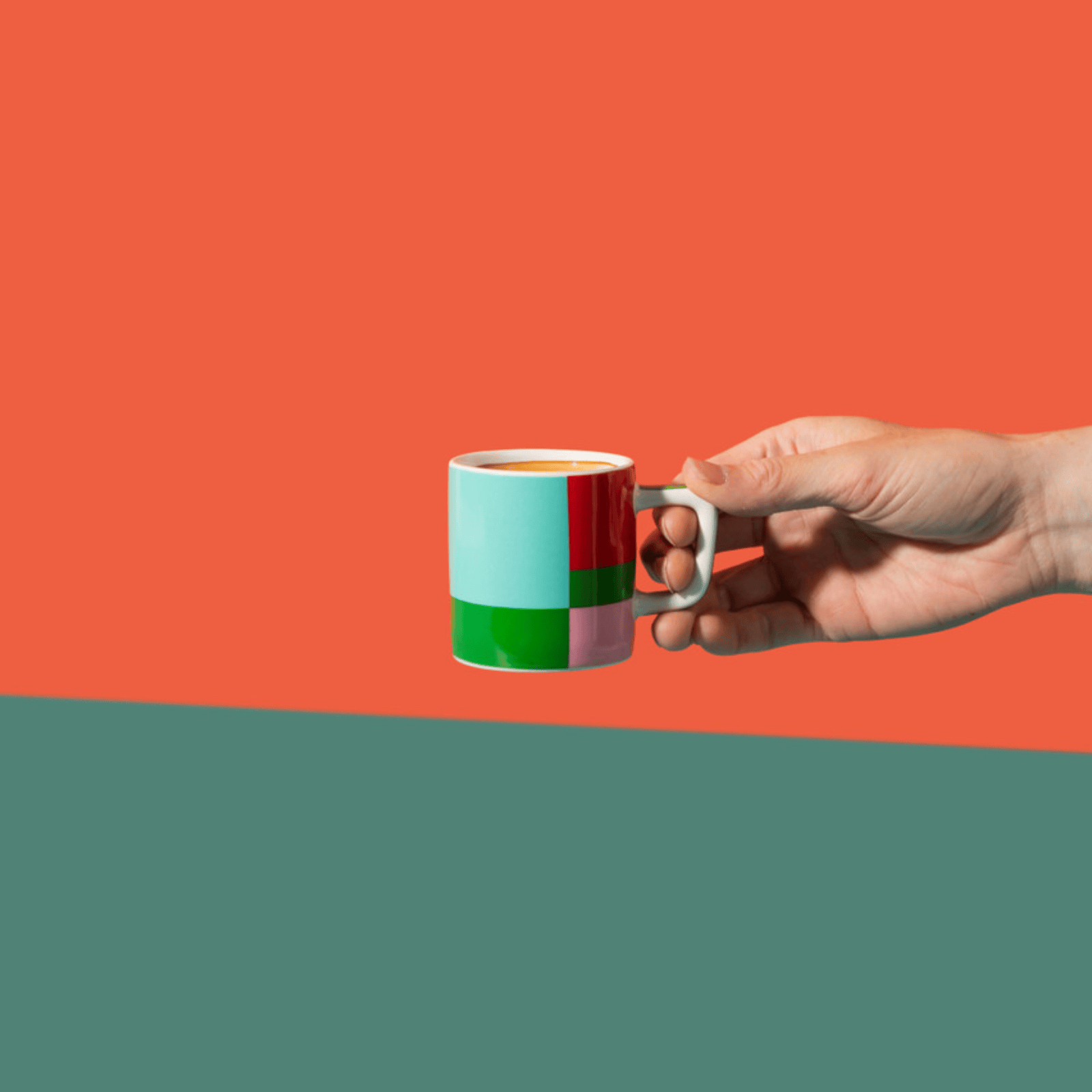 La Cafetiere Espresso Cup 120ml Green Utopian Lines