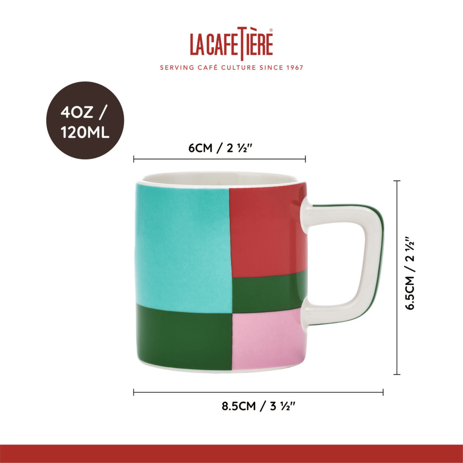 La Cafetiere Espresso Cup 120ml Green Utopian Lines