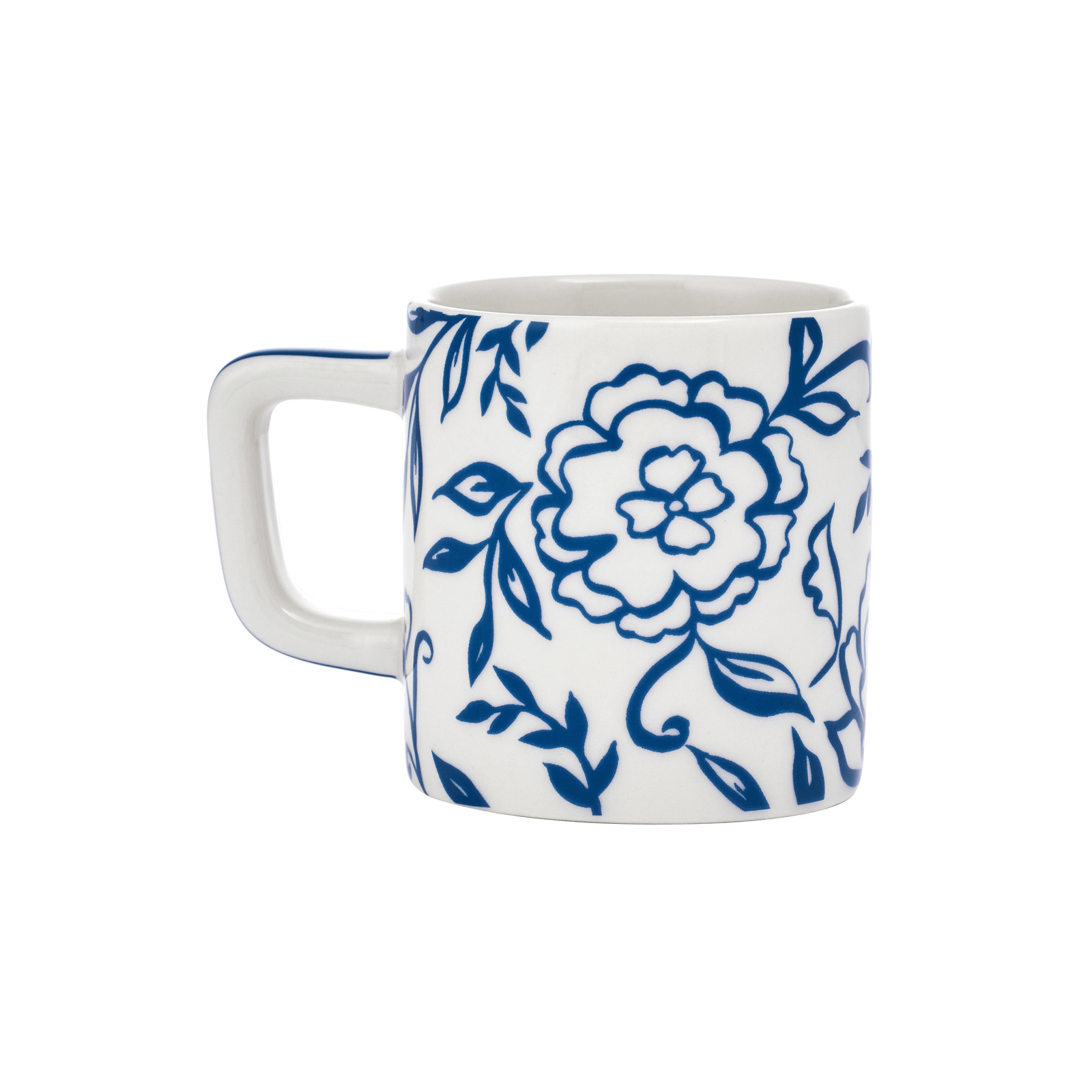 La Cafetiere Espresso Cup 120ml White Blu Fiorato
