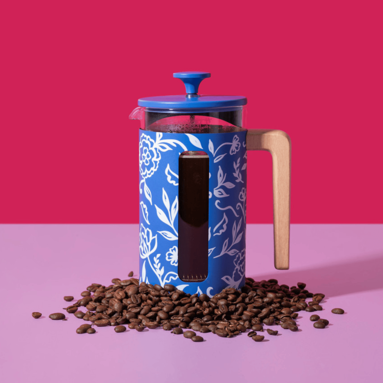 La Cafetiere Pisa Coffee Press 8 Cup Blu Fiorato