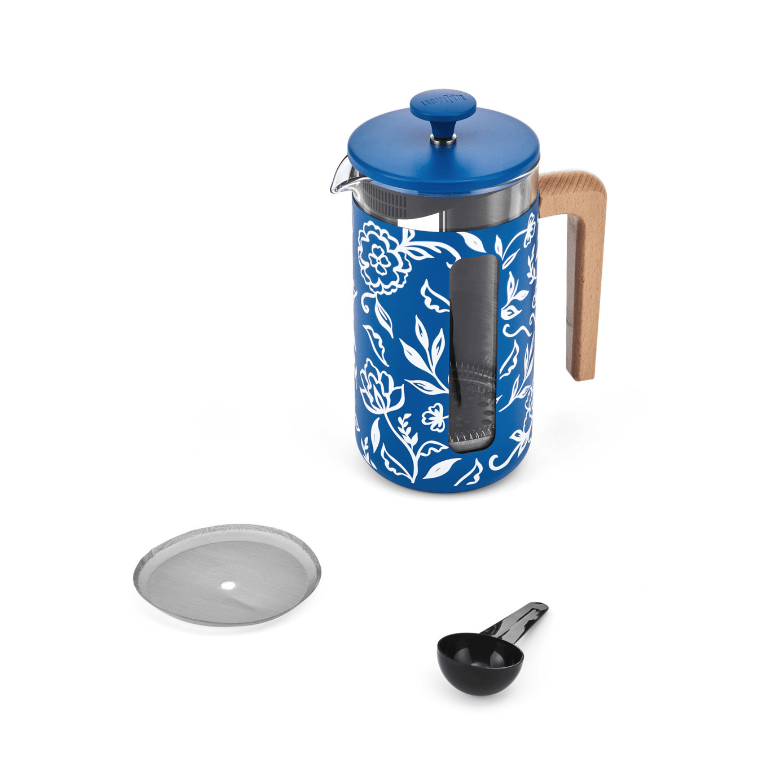 La Cafetiere Pisa Coffee Press 8 Cup Blu Fiorato