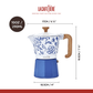 La Cafetiere Venice Espresso Maker 6 Cup Blu Fiorato