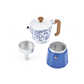 La Cafetiere Venice Espresso Maker 6 Cup Blu Fiorato