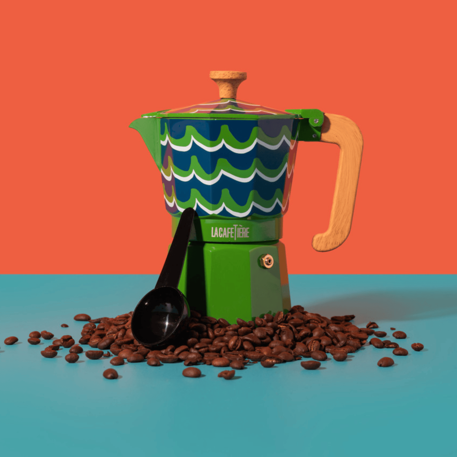 La Cafetiere Venice Espresso Maker 6 Cup Cyan Tides