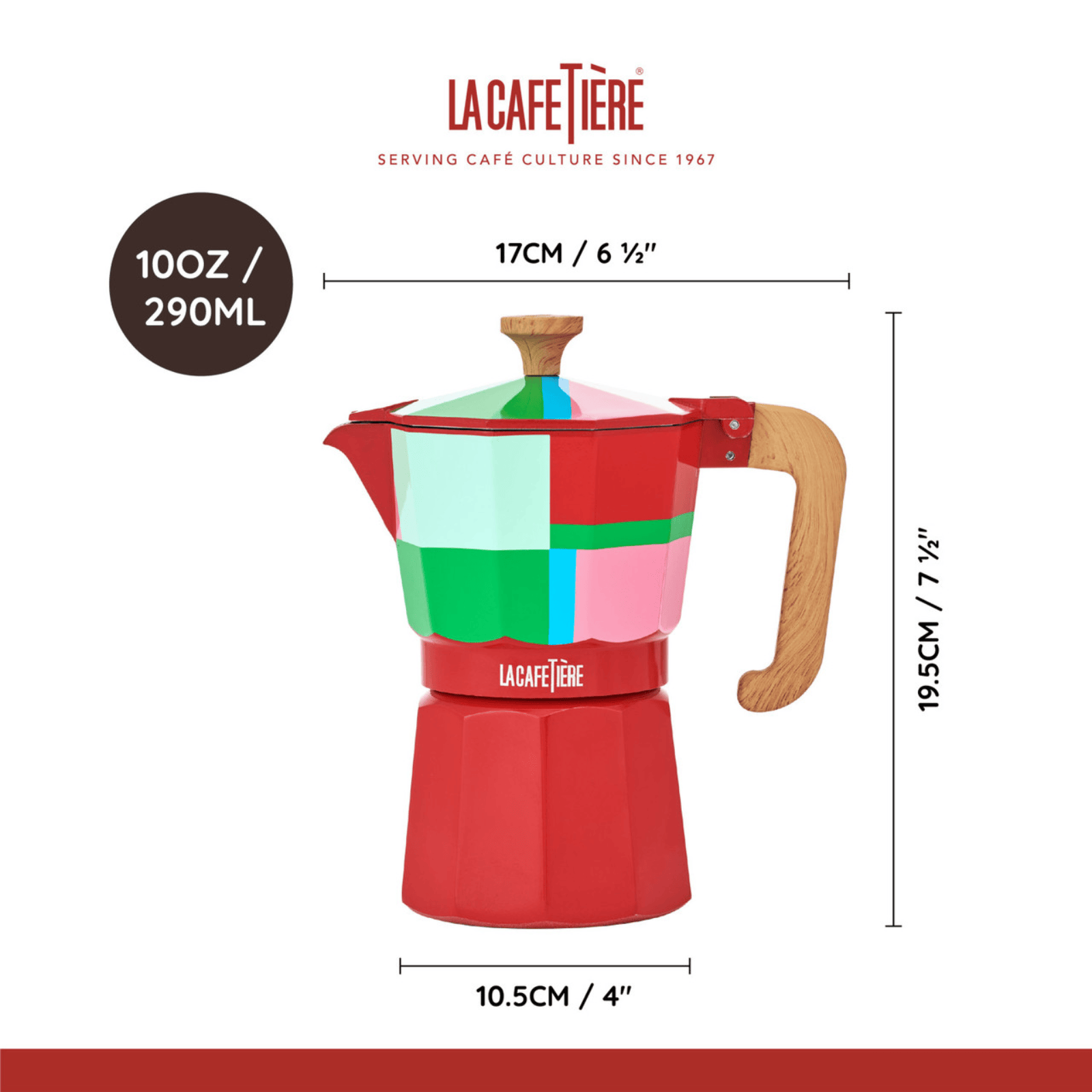La Cafetiere Venice Espresso Maker 6 Cup Utopian Lines