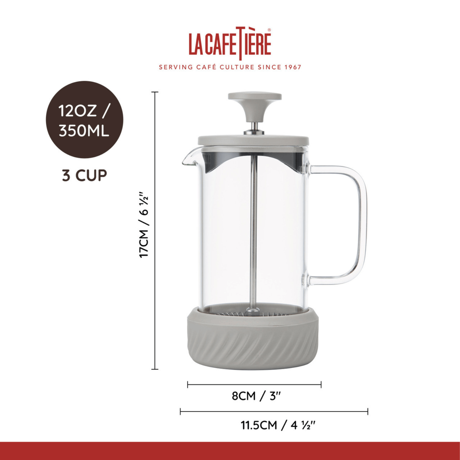 La Cafetiere Zero Coffee Press 3 Cup Latte