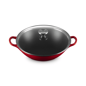 Le Creuset Cast Iron Wok 32cm Cerise