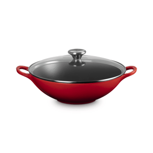 Le Creuset Cast Iron Wok 32cm Cerise