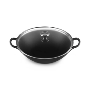 Le Creuset Cast Iron Wok 32cm Satin Black
