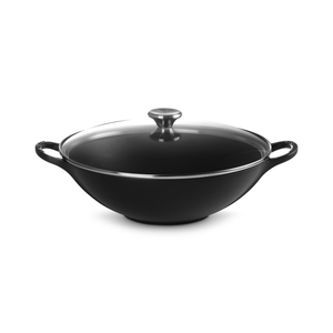 Le Creuset Cast Iron Wok 32cm Satin Black
