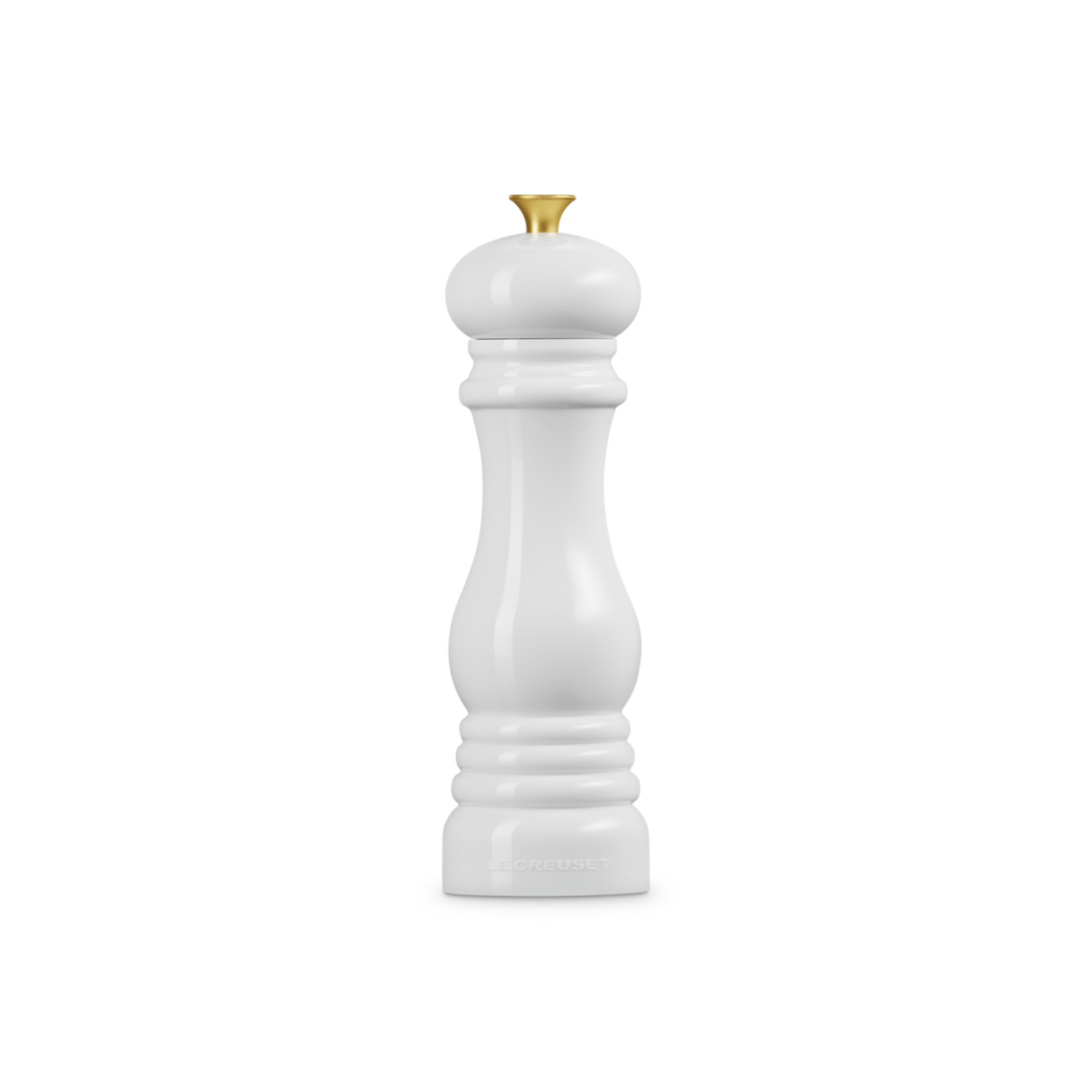 Le Creuset Pepper Mill 21cm White with Gold Knob