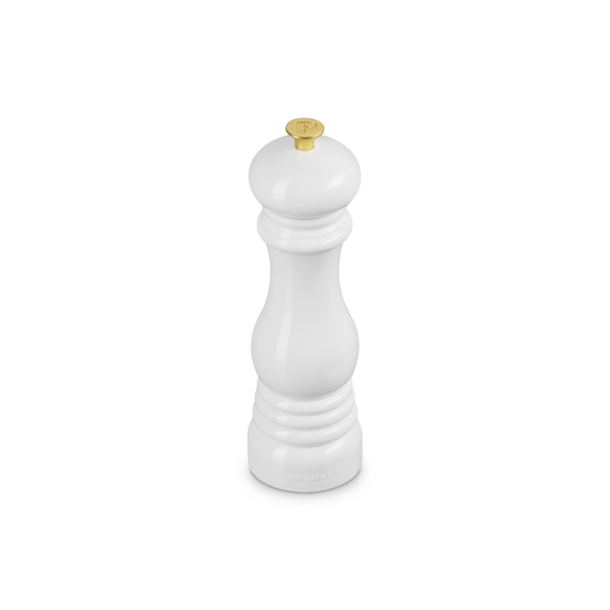 Le Creuset Pepper Mill 21cm White with Gold Knob
