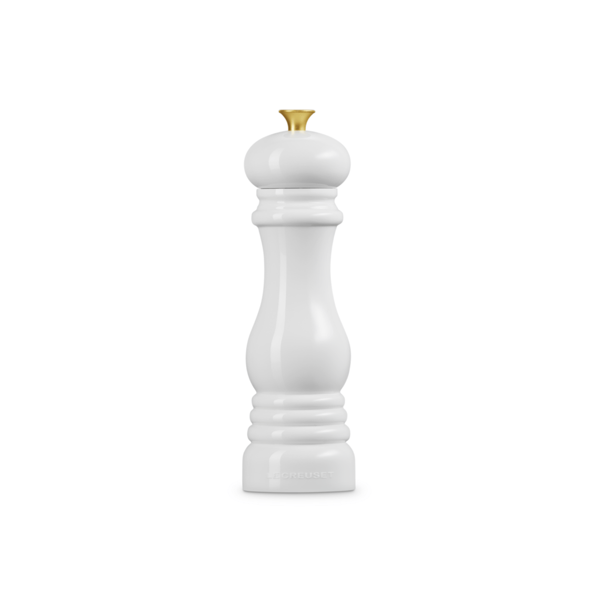 Le Creuset Salt Mill 21cm White with Gold Knob