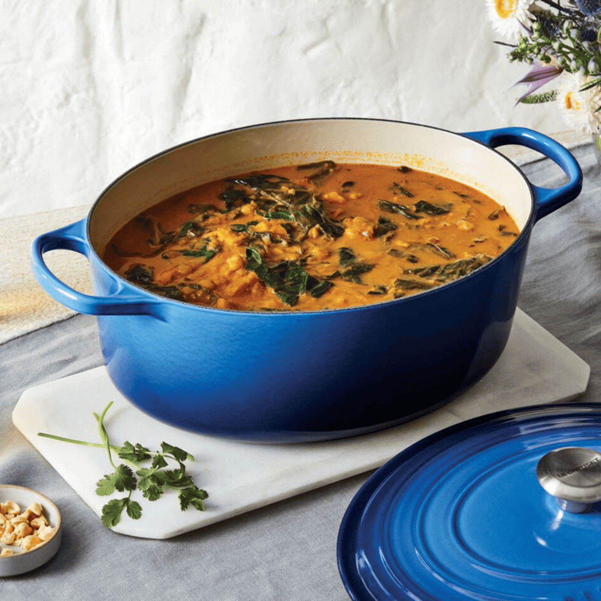 Le Creuset Signature Cast Iron Oval Casserole 29cm Azure Blue
