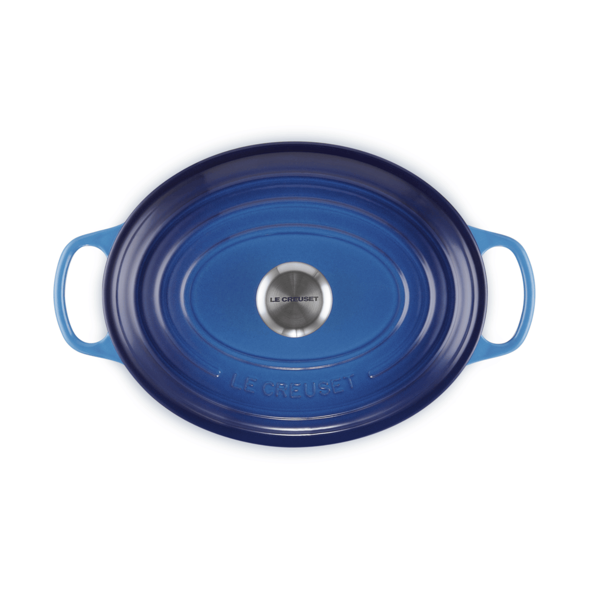 Le Creuset Signature Cast Iron Oval Casserole 29cm Azure Blue