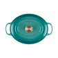 Le Creuset Signature Cast Iron Oval Casserole 29cm Bleu Riviera
