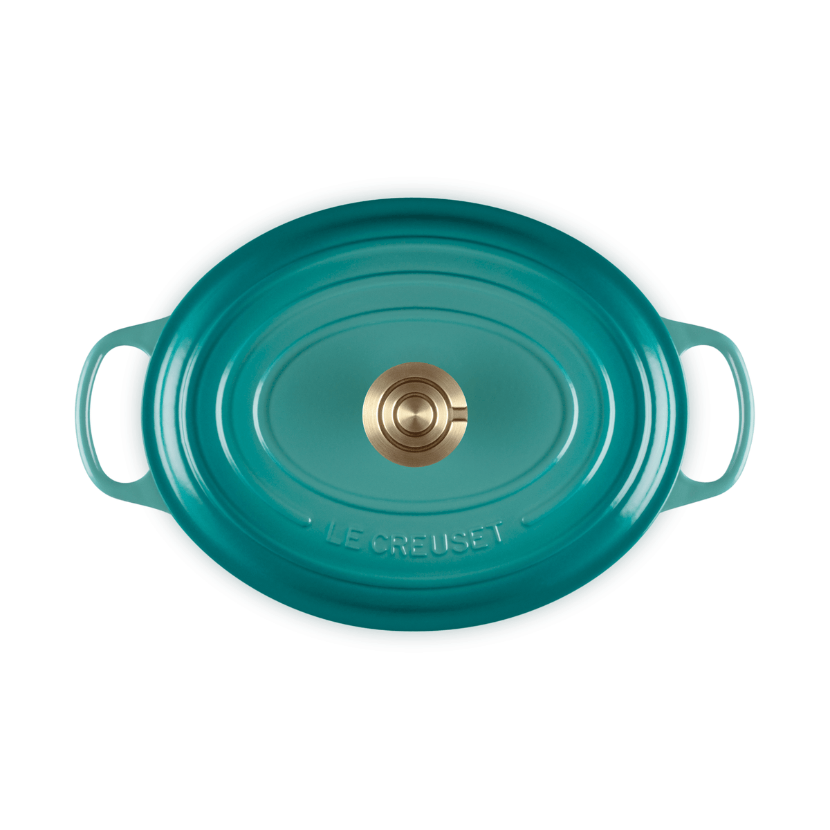 Le Creuset Signature Cast Iron Oval Casserole 29cm Bleu Riviera