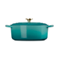 Le Creuset Signature Cast Iron Oval Casserole 29cm Bleu Riviera