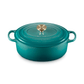 Le Creuset Signature Cast Iron Oval Casserole 29cm Bleu Riviera