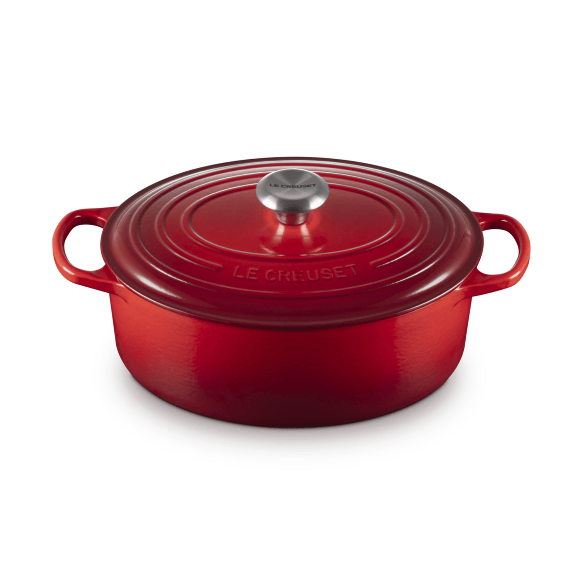 Le Creuset Signature Cast Iron Oval Casserole 29cm Cerise
