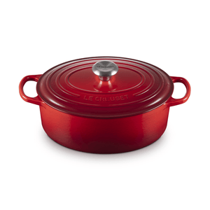 Le Creuset Signature Cast Iron Oval Casserole 29cm Cerise