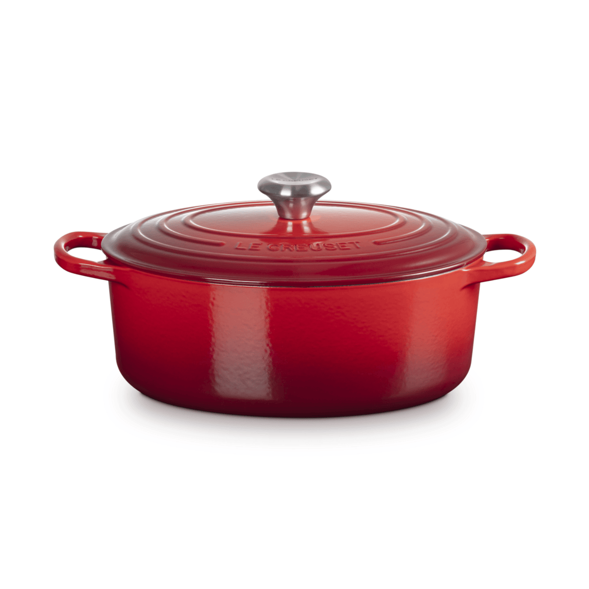 Le Creuset Signature Cast Iron Oval Casserole 29cm Cerise