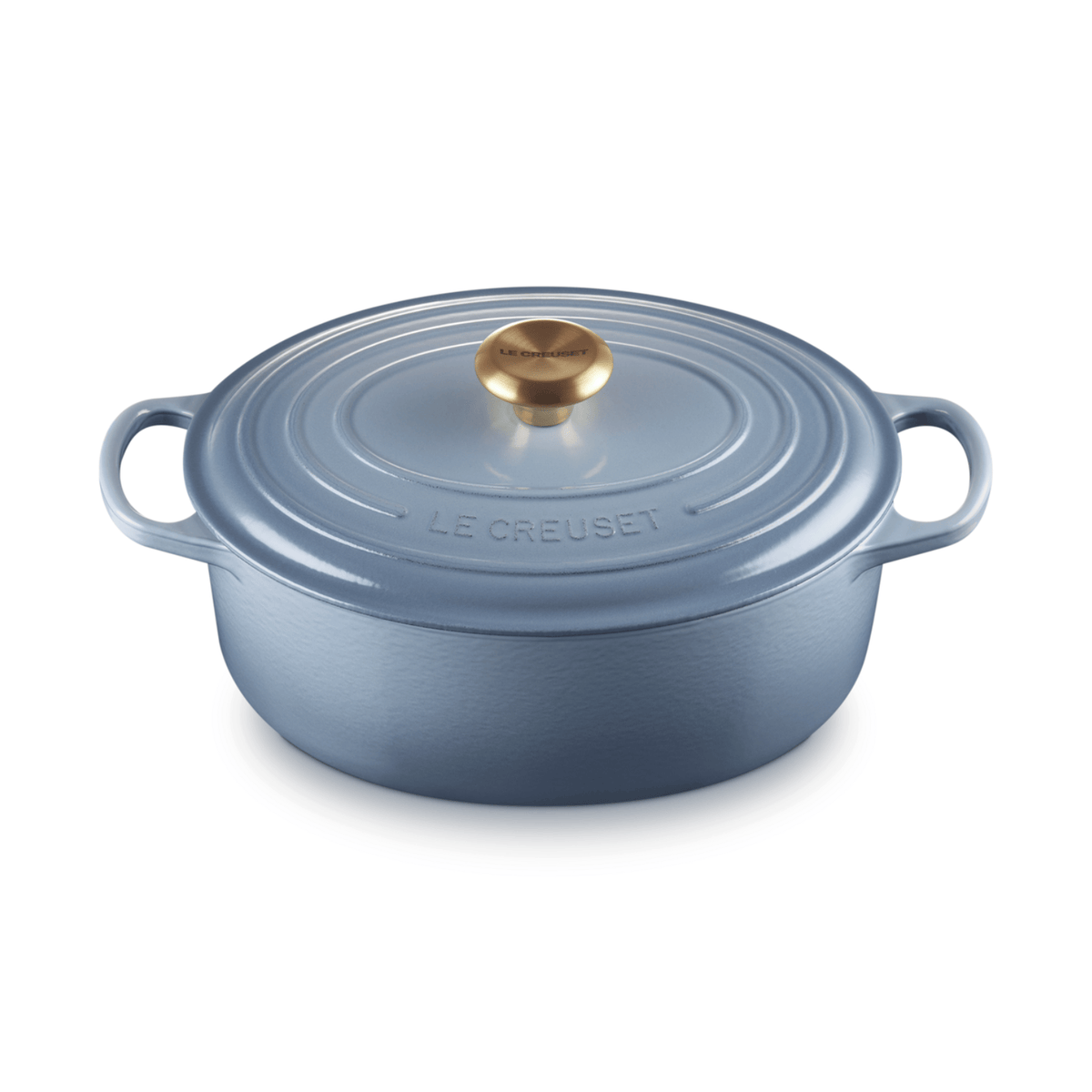 Le Creuset Signature Cast Iron Oval Casserole 29cm Chambray