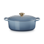 Le Creuset Signature Cast Iron Oval Casserole 29cm Chambray