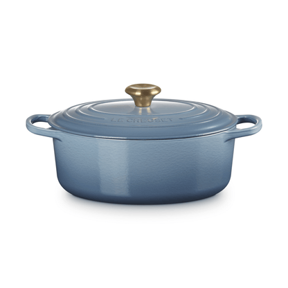 Le Creuset Signature Cast Iron Oval Casserole 29cm Chambray