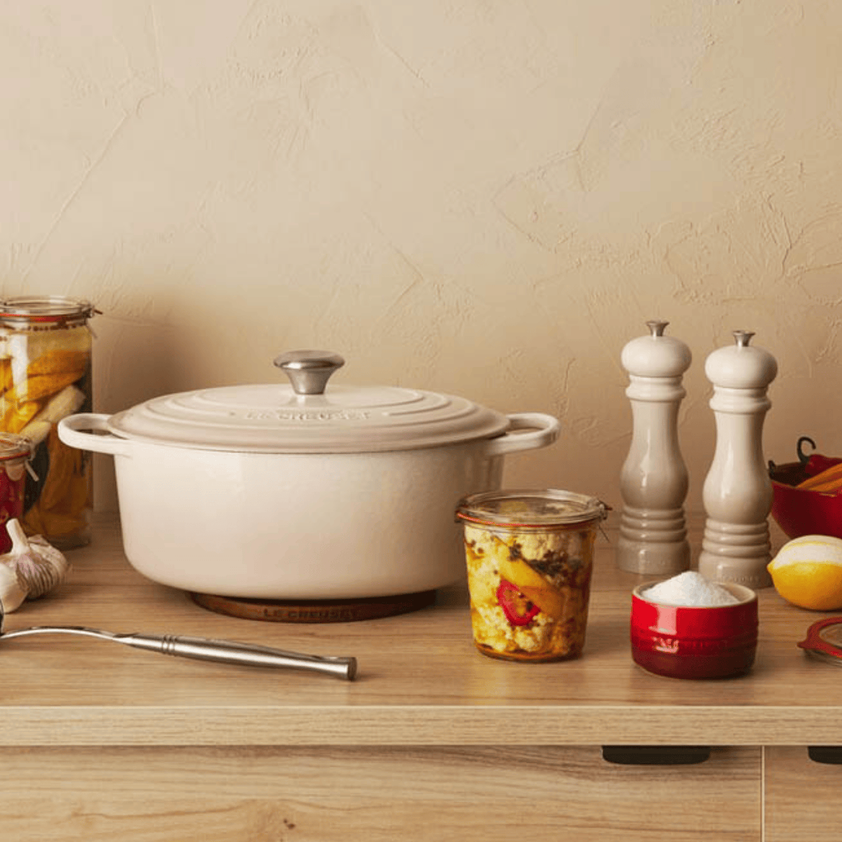 Le Creuset Signature Cast Iron Oval Casserole 29cm Meringue