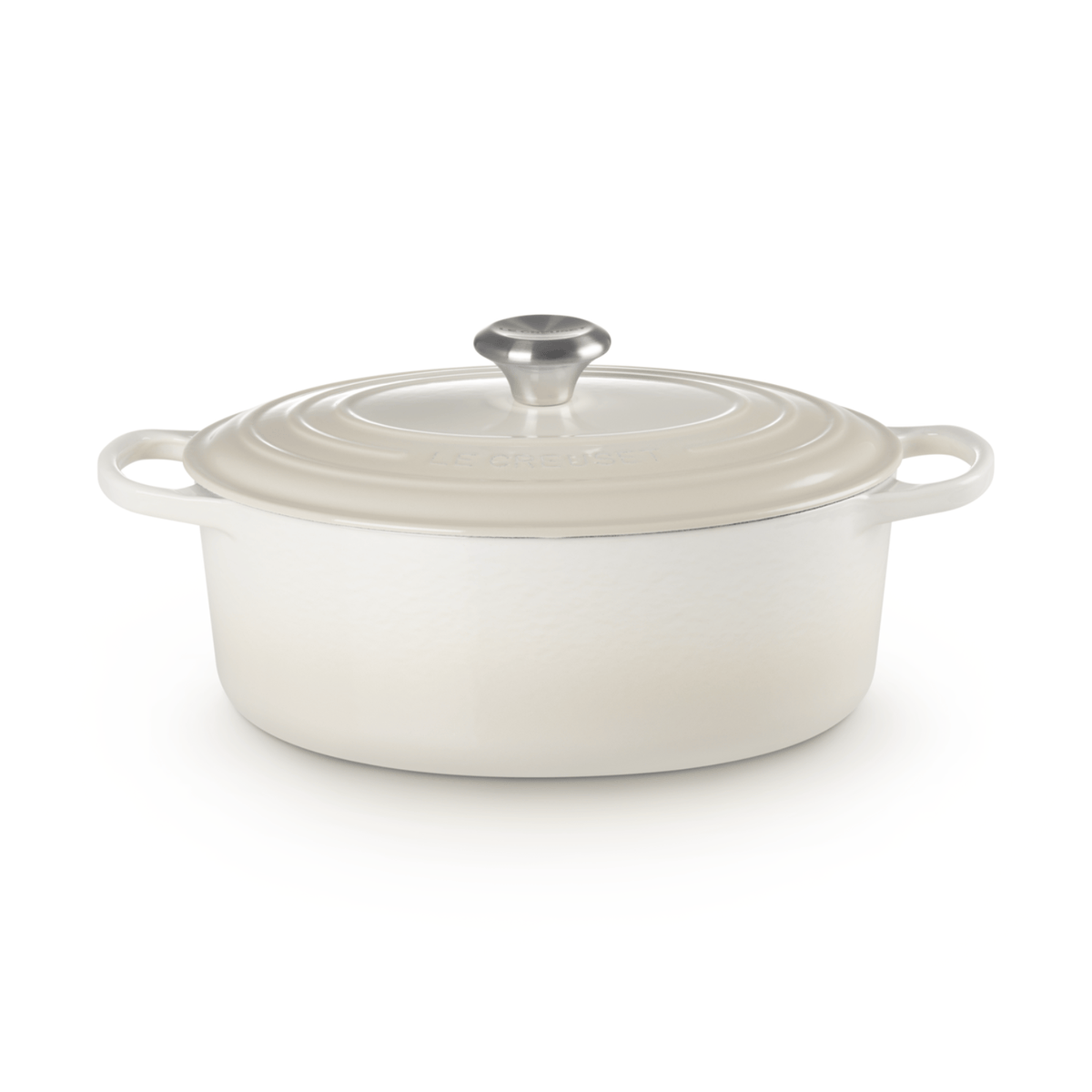 Le Creuset Signature Cast Iron Oval Casserole 29cm Meringue
