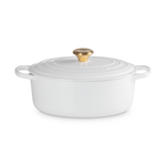 Le Creuset Signature Cast Iron Oval Casserole 29cm White