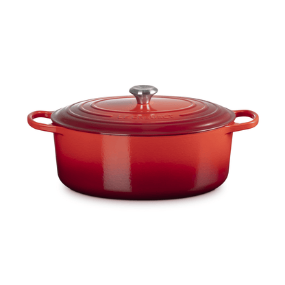 Le Creuset Signature Cast Iron Oval Casserole 35cm Cerise