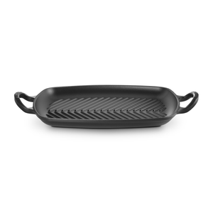Le Creuset Signature Cast Iron Rectangular Grill 30cm Satin Black