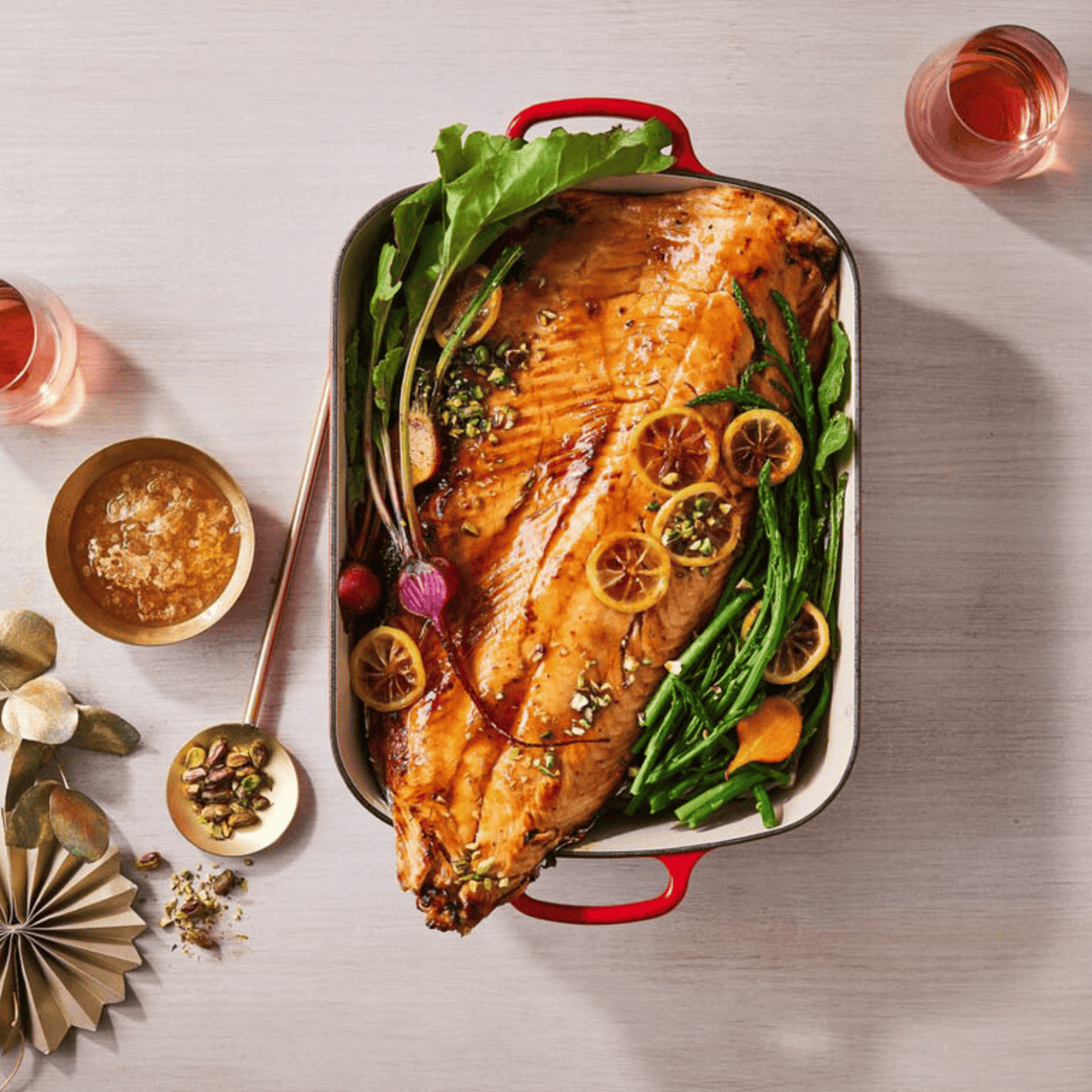 Le Creuset Signature Cast Iron Roaster 33cm Cerise